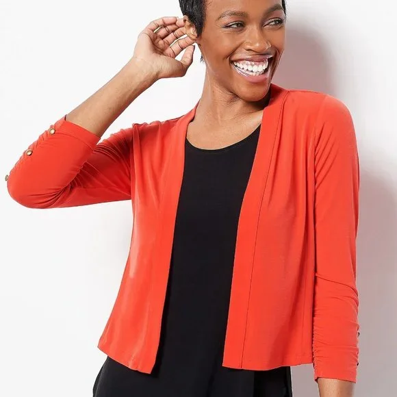 Susan graver store liquid knit cardigans